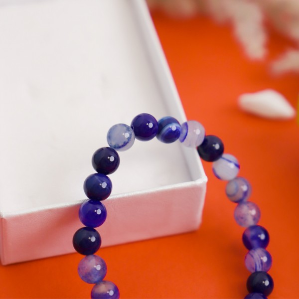 Byrzylyk me gur natyral Purple Agate